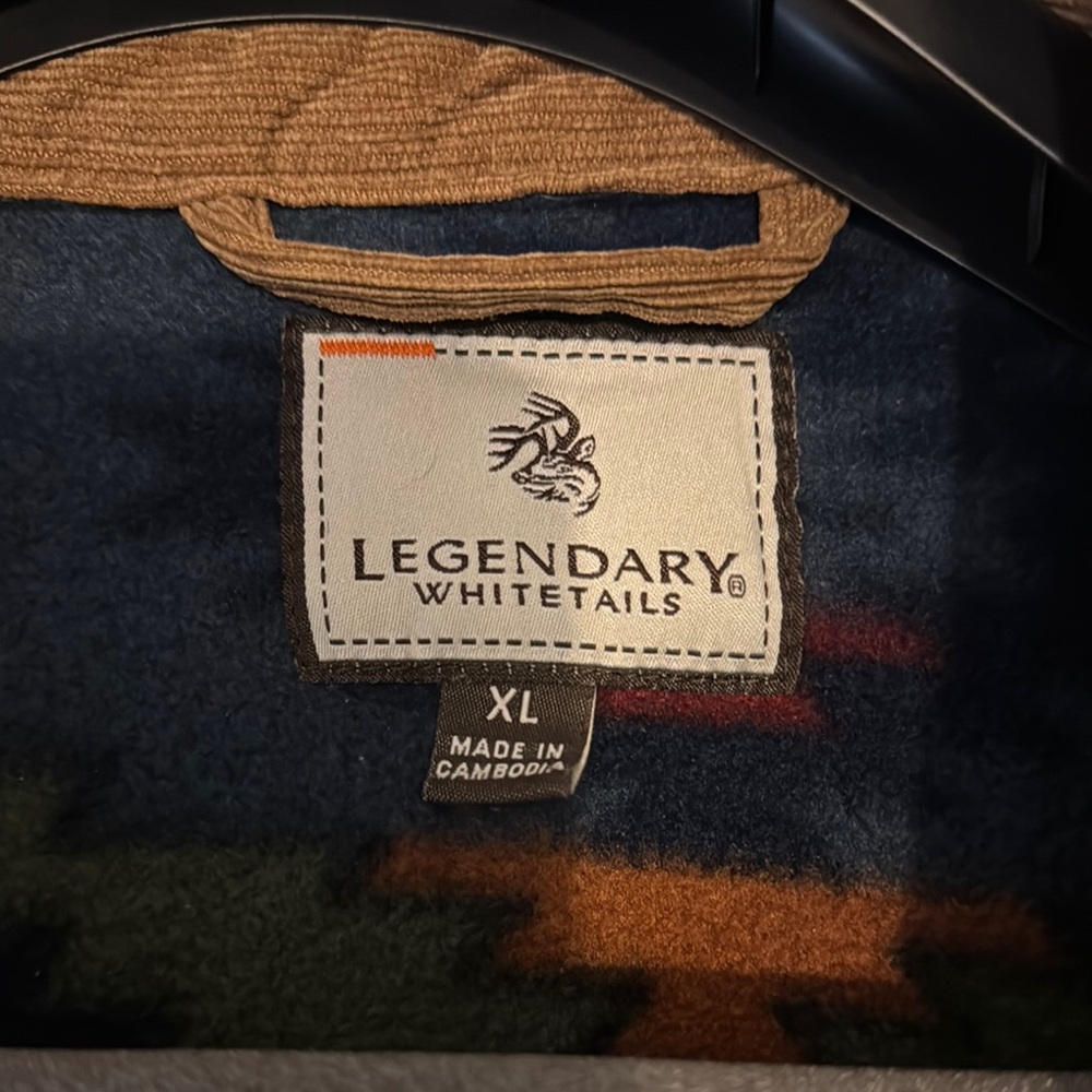 Men's Fleece Multicolor Jacket/Button Up - Picture 3 of 4